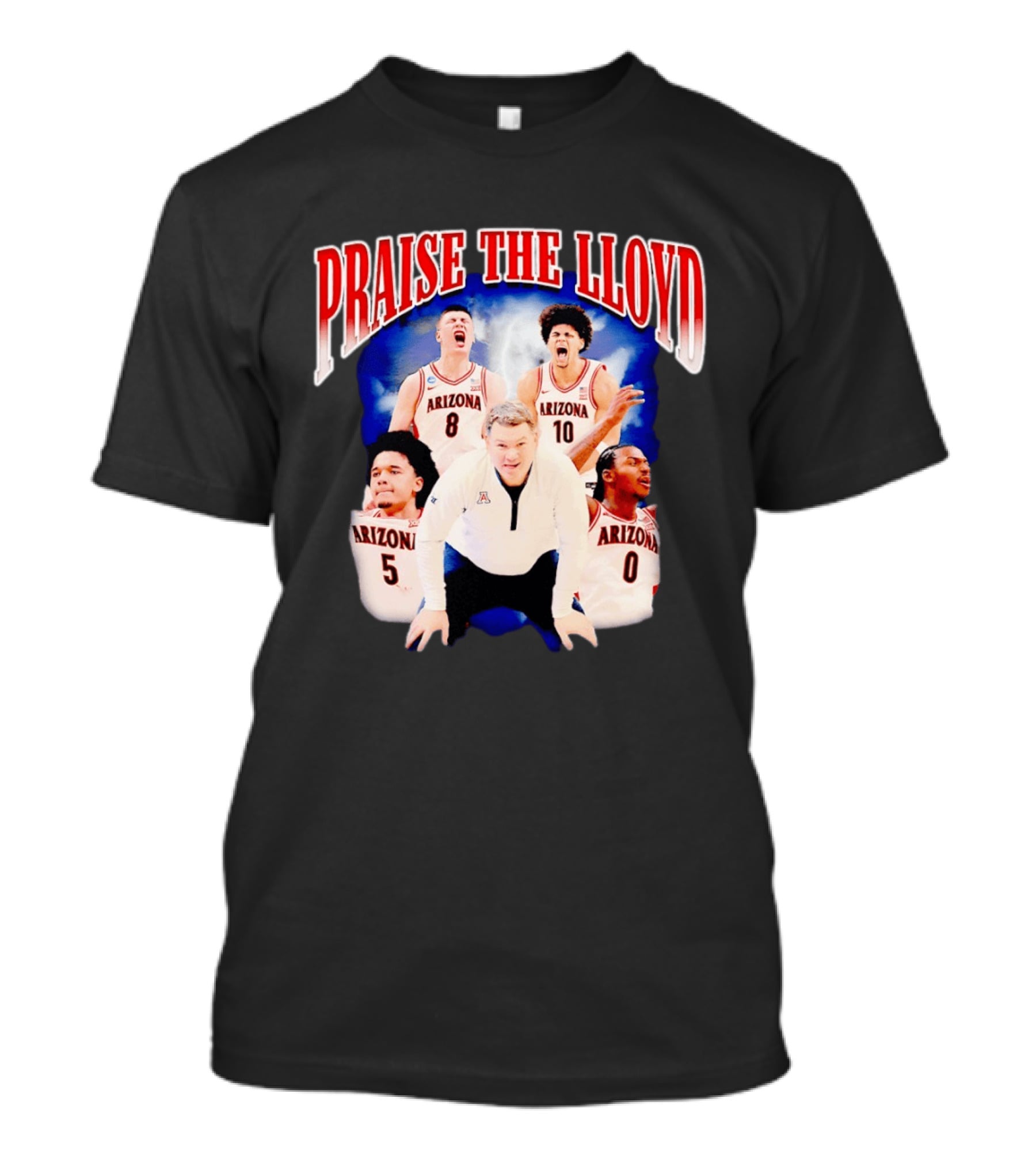 Arizona Wildcats Basketball Praise The Lloyd Coach Tommy Lloyd T-Shirt