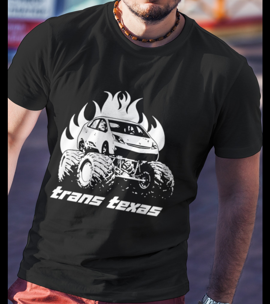 Trans Texas Monster Truck Fiery Off Road Power T-Shirt