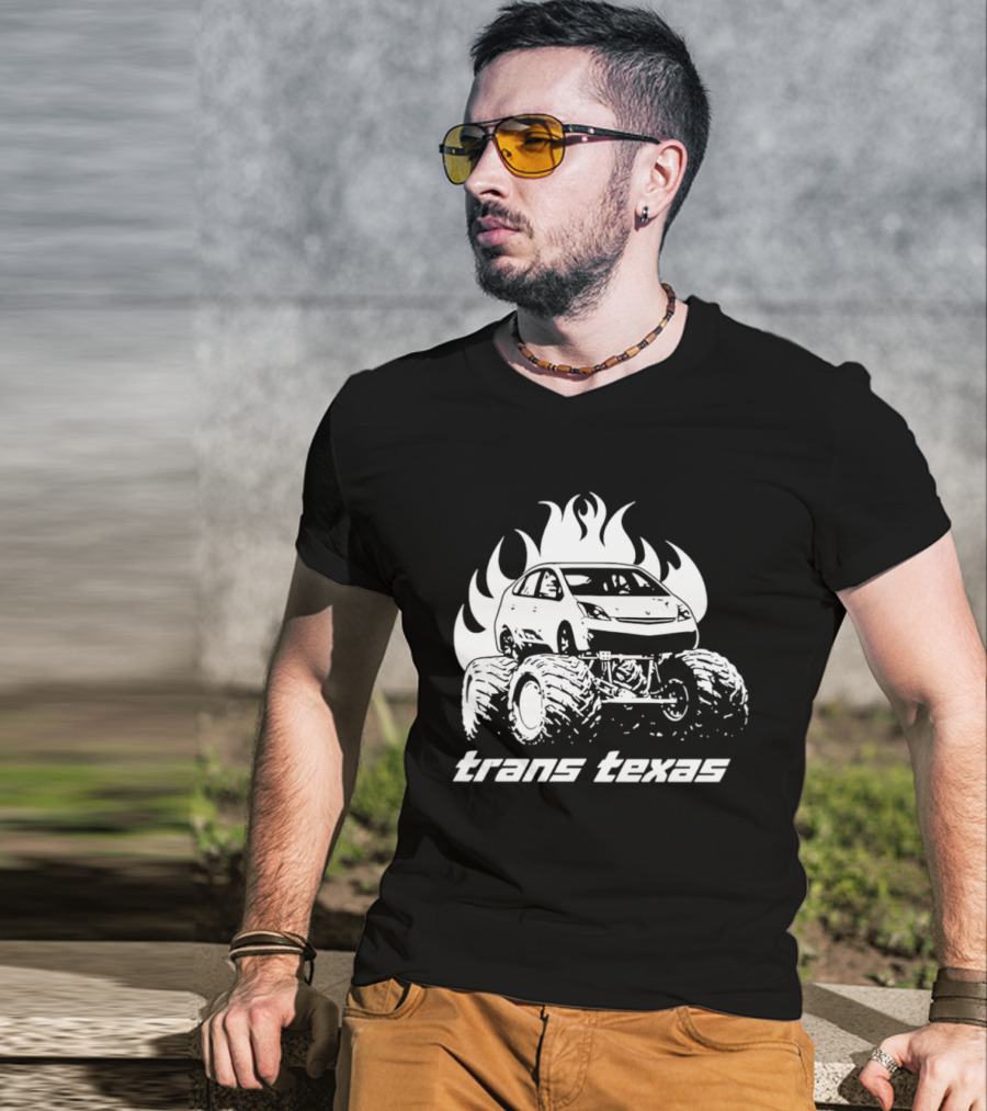 Trans Texas Monster Truck Fiery Off Road Power T-Shirt