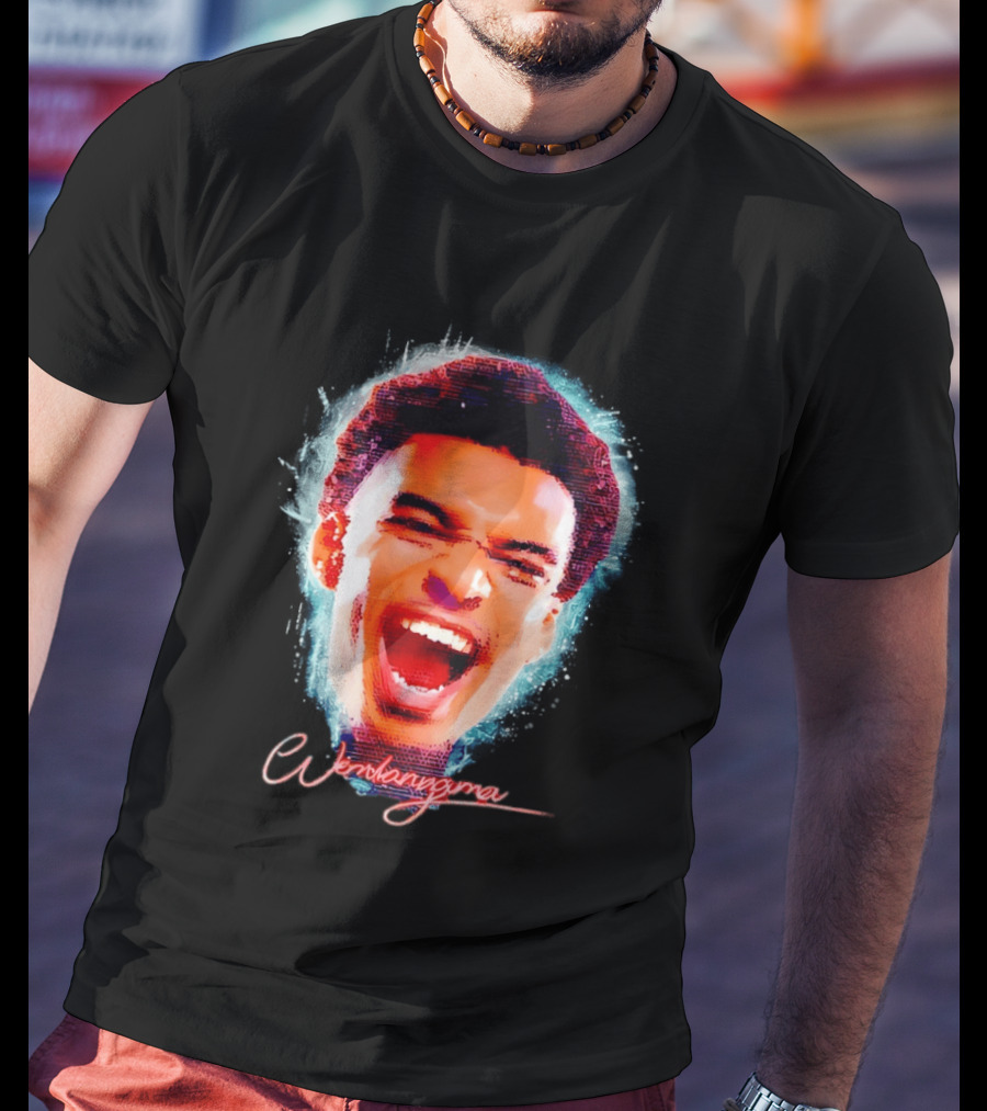Wembanyama Spurs Basketball 2026 Big Head T-Shirt