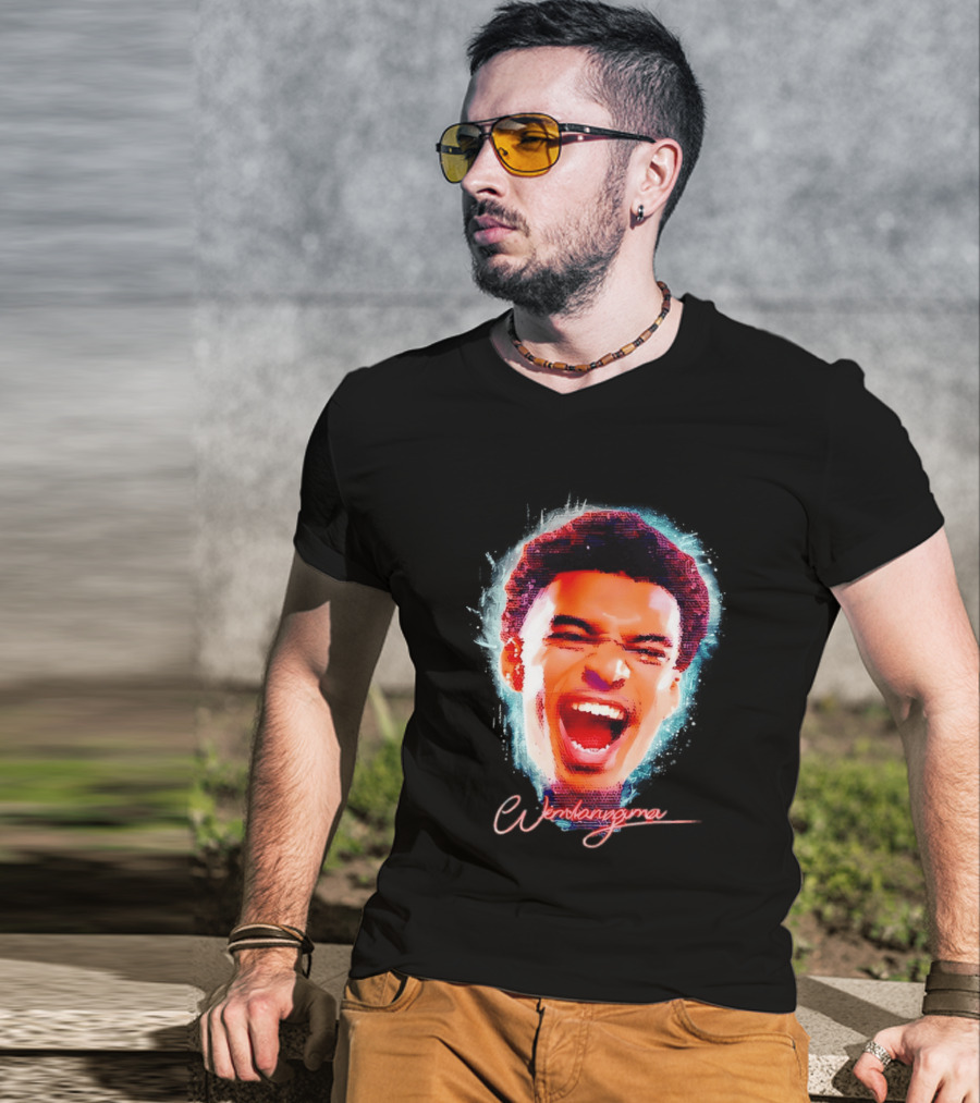 Wembanyama Spurs Basketball 2026 Big Head T-Shirt