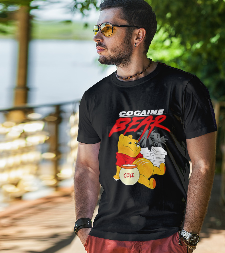 Winnie The Pooh Cocaine Bear Coke Honey Pot T-Shirt