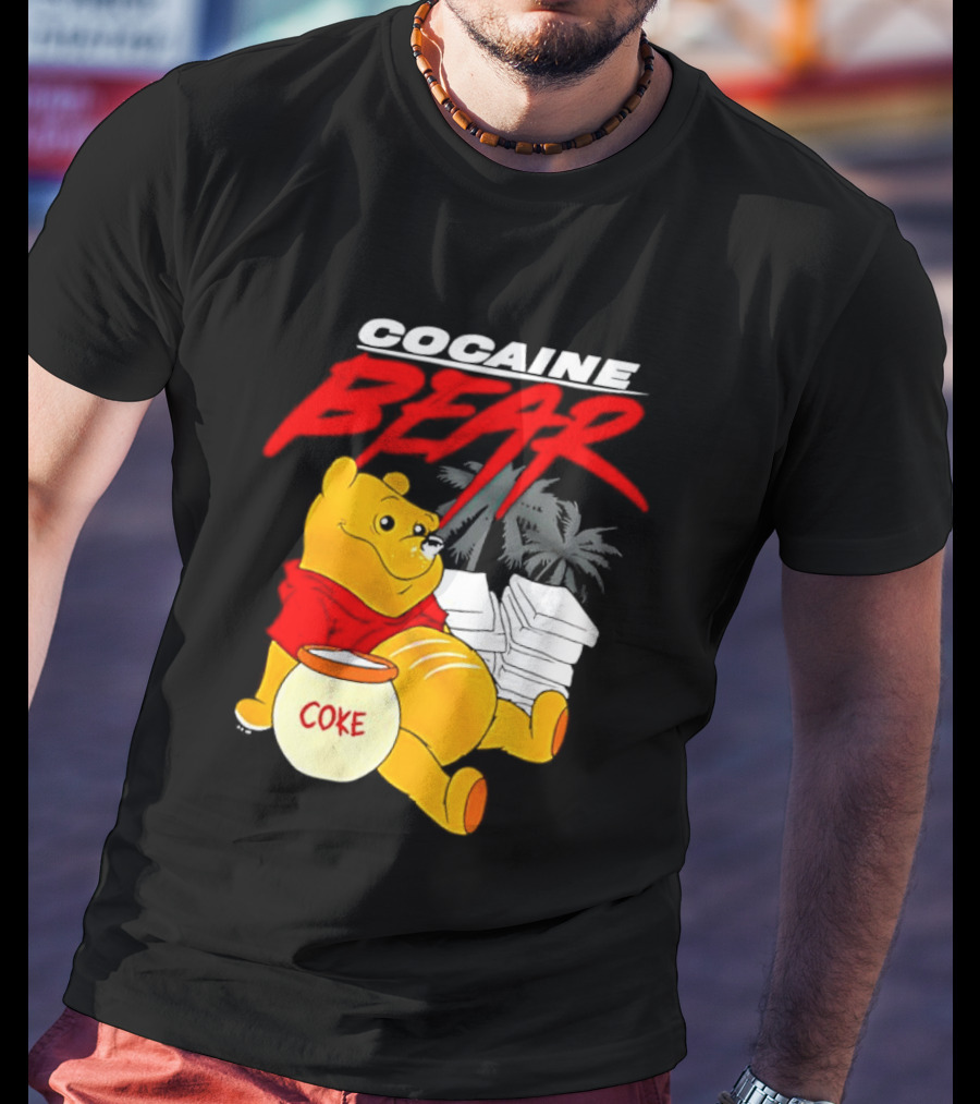 Winnie The Pooh Cocaine Bear Coke Honey Pot T-Shirt