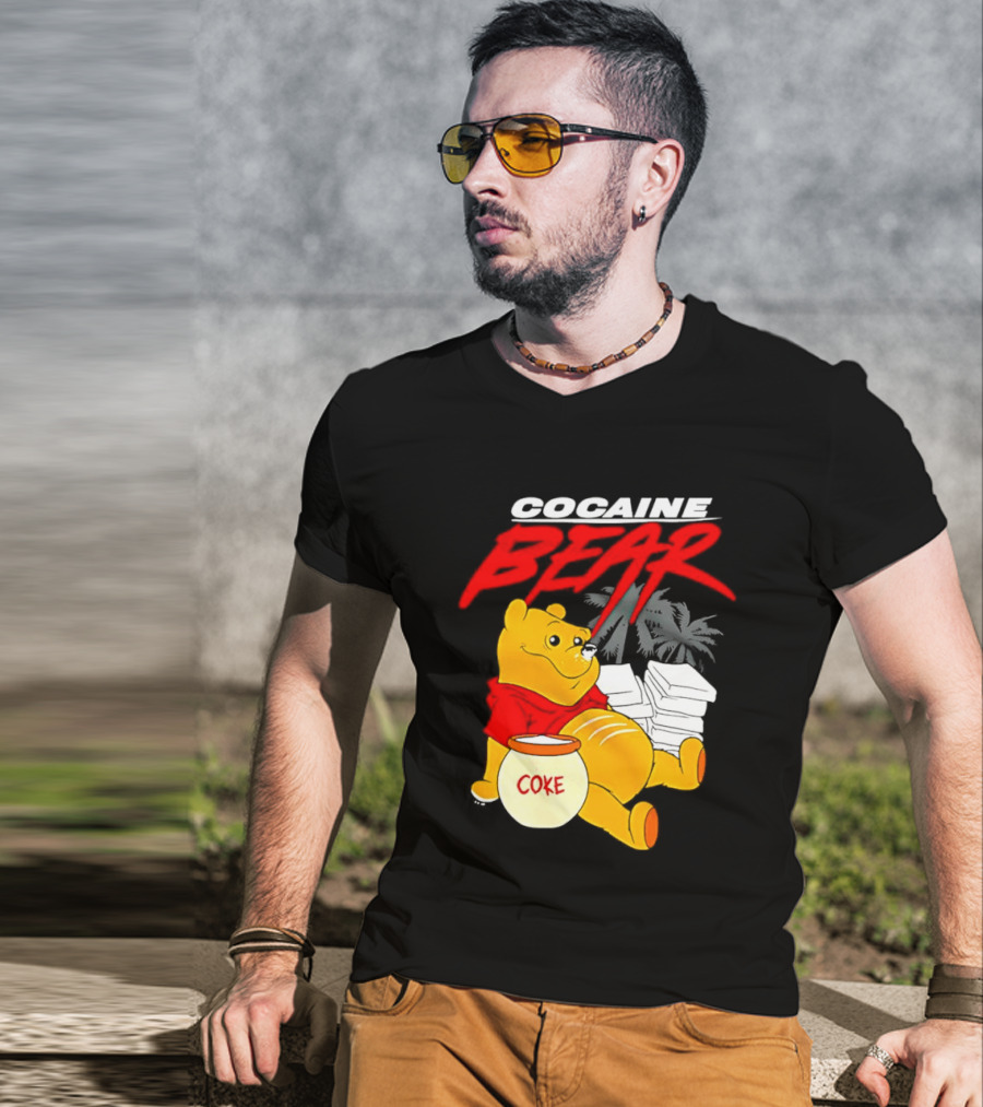 Winnie The Pooh Cocaine Bear Coke Honey Pot T-Shirt