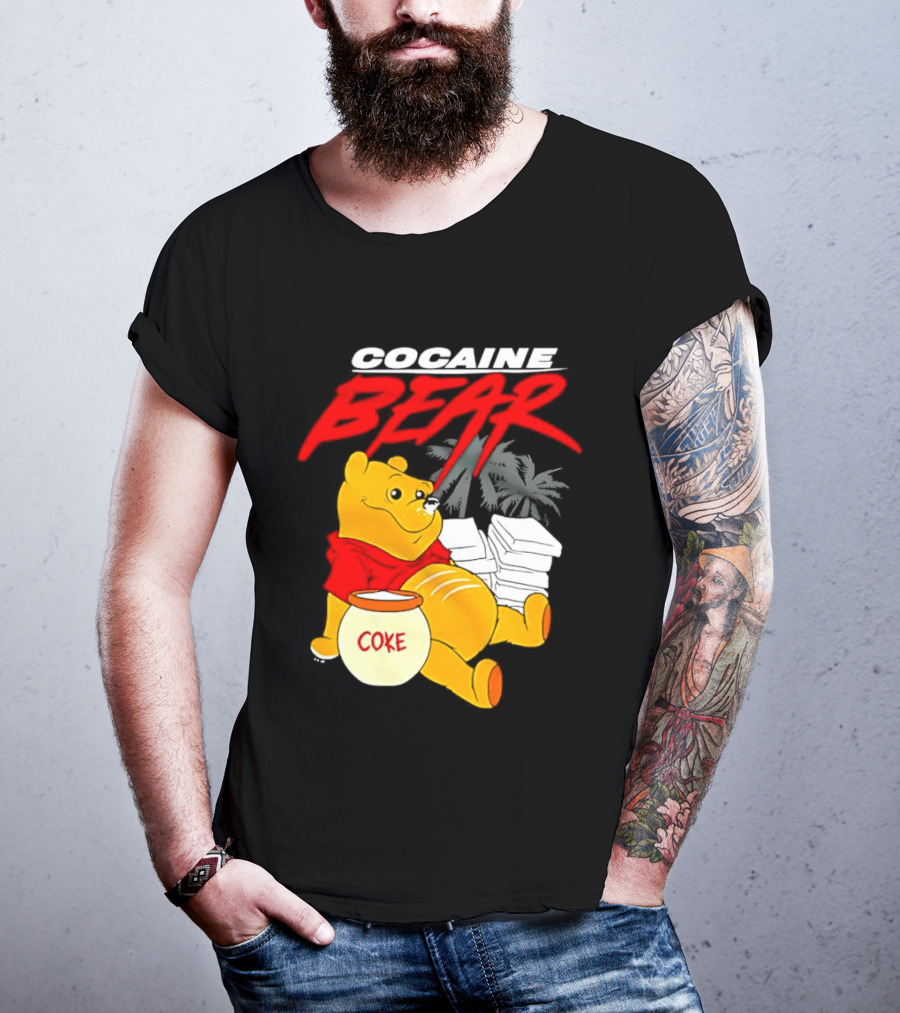 Winnie The Pooh Cocaine Bear Coke Honey Pot T-Shirt