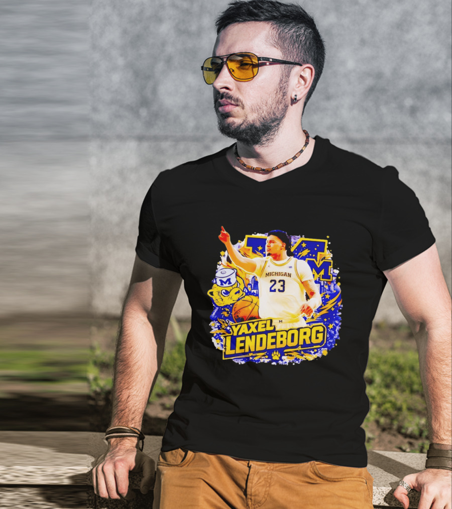 Yaxel Lendeborg Michigan Wolverines Basketball Player 23 Fans Collection T-Shirt