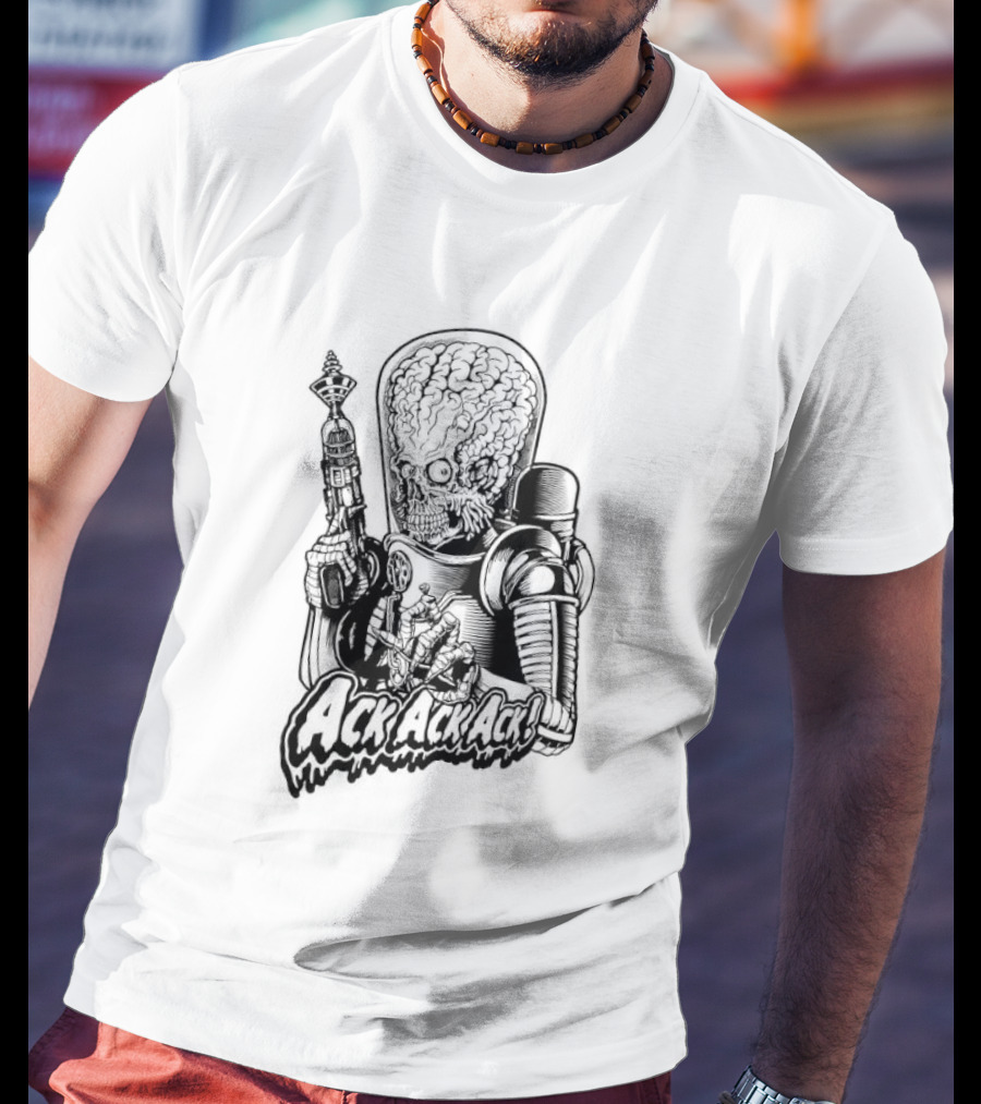 Ack Blanca Mars Attacks Alien Retro Sci Fi T-Shirt