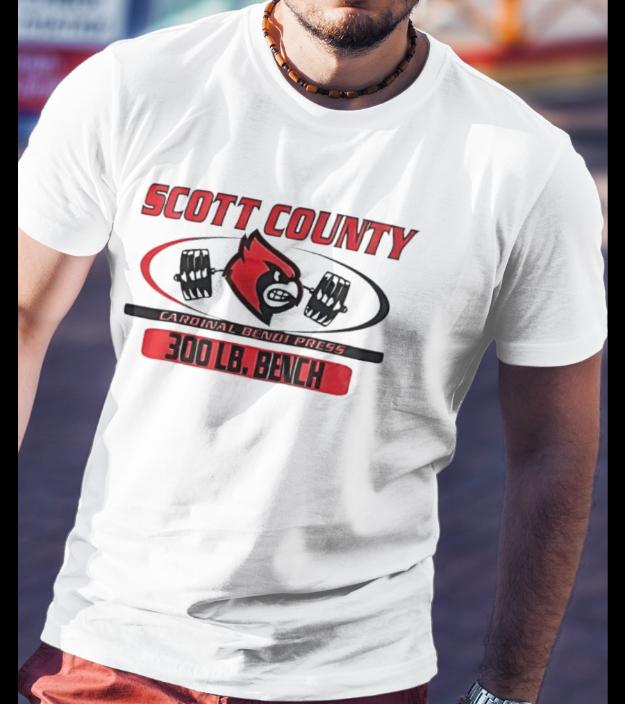 Scott County Cardinal Bench Press Gym T-Shirt