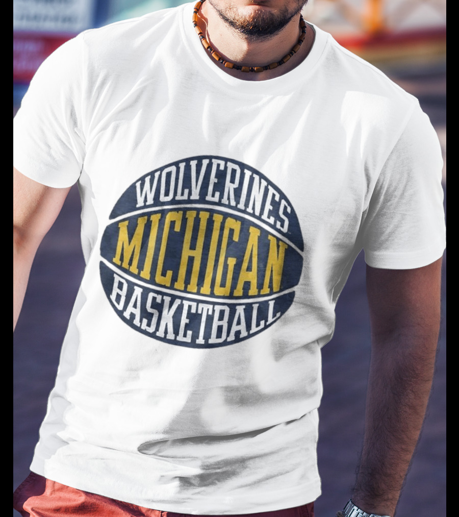 Michigan Wolverines Basketball NCAA Team Circle T-Shirt