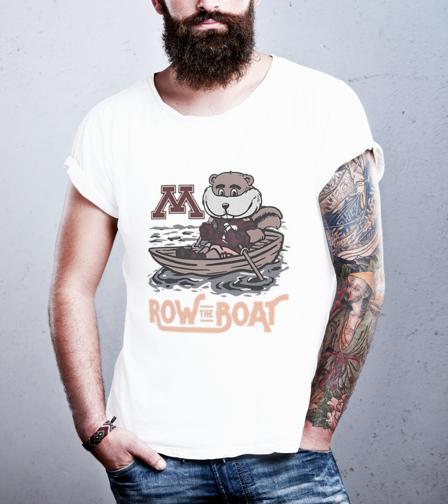Minnesota Golden Gophers Goldy Gopher Row The Boat M T-Shirt