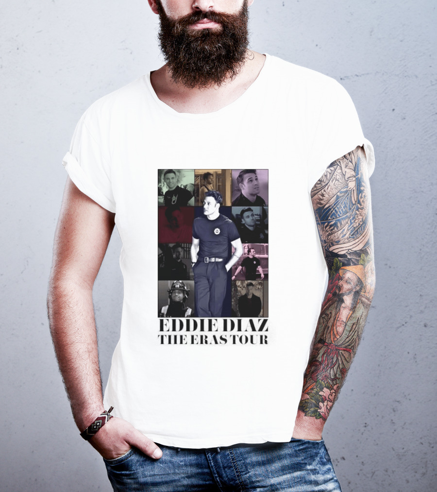 Eddie Diaz 911 TV Series The Eras Tour Collage T-Shirt