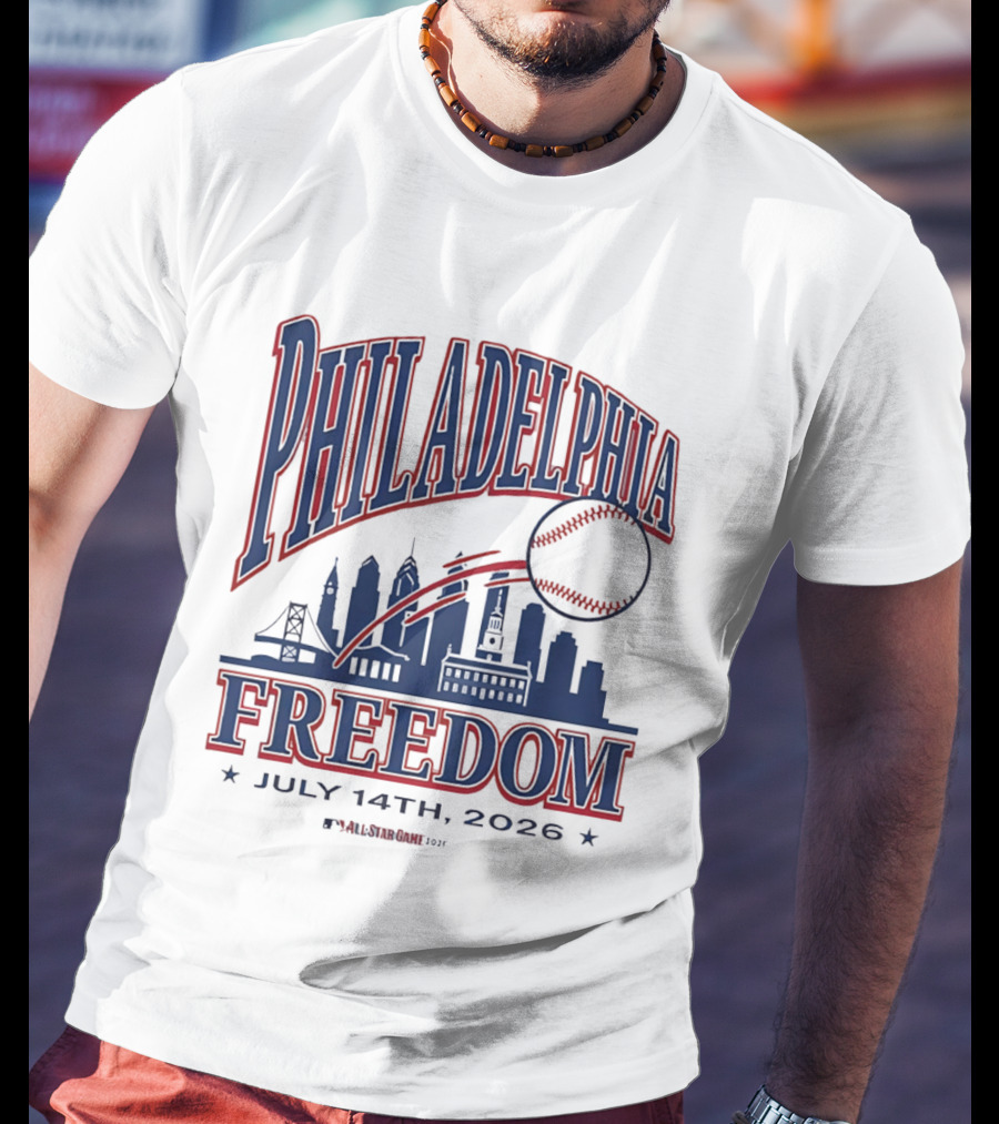 Philadelphia Phillies Light Blue Elton John Philadelphia Freedom July 14th 2026 All Star Game T-Shirt
