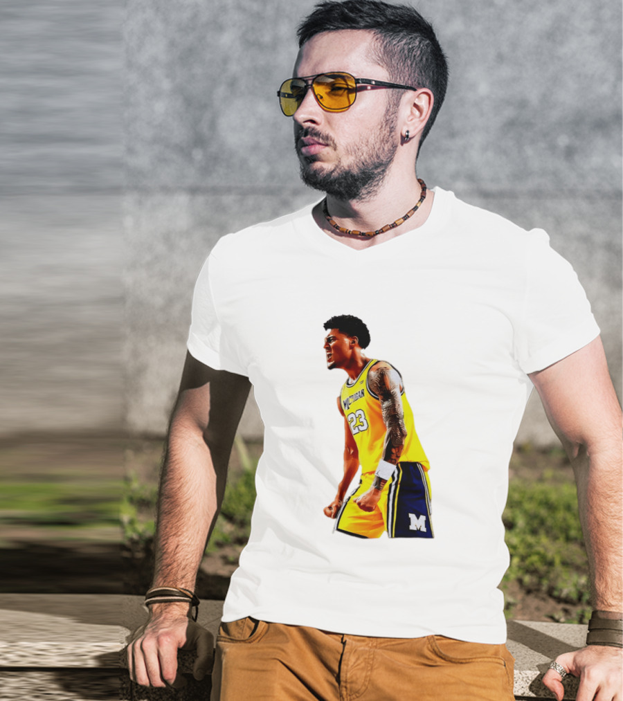 Yaxel Lendeborg Flex Motion Elite Energy Michigan Basketball 23 Jersey T-Shirt