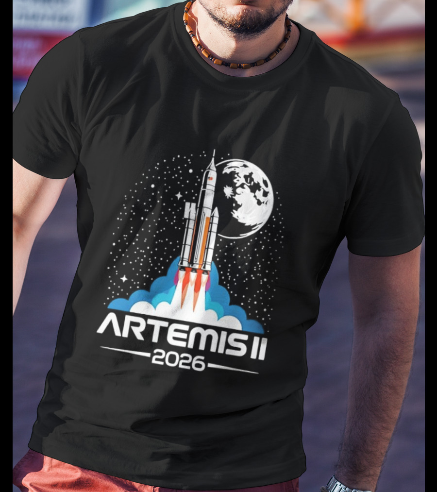 Artemis II 2026 NASA Moon Rocket Mission T-Shirt