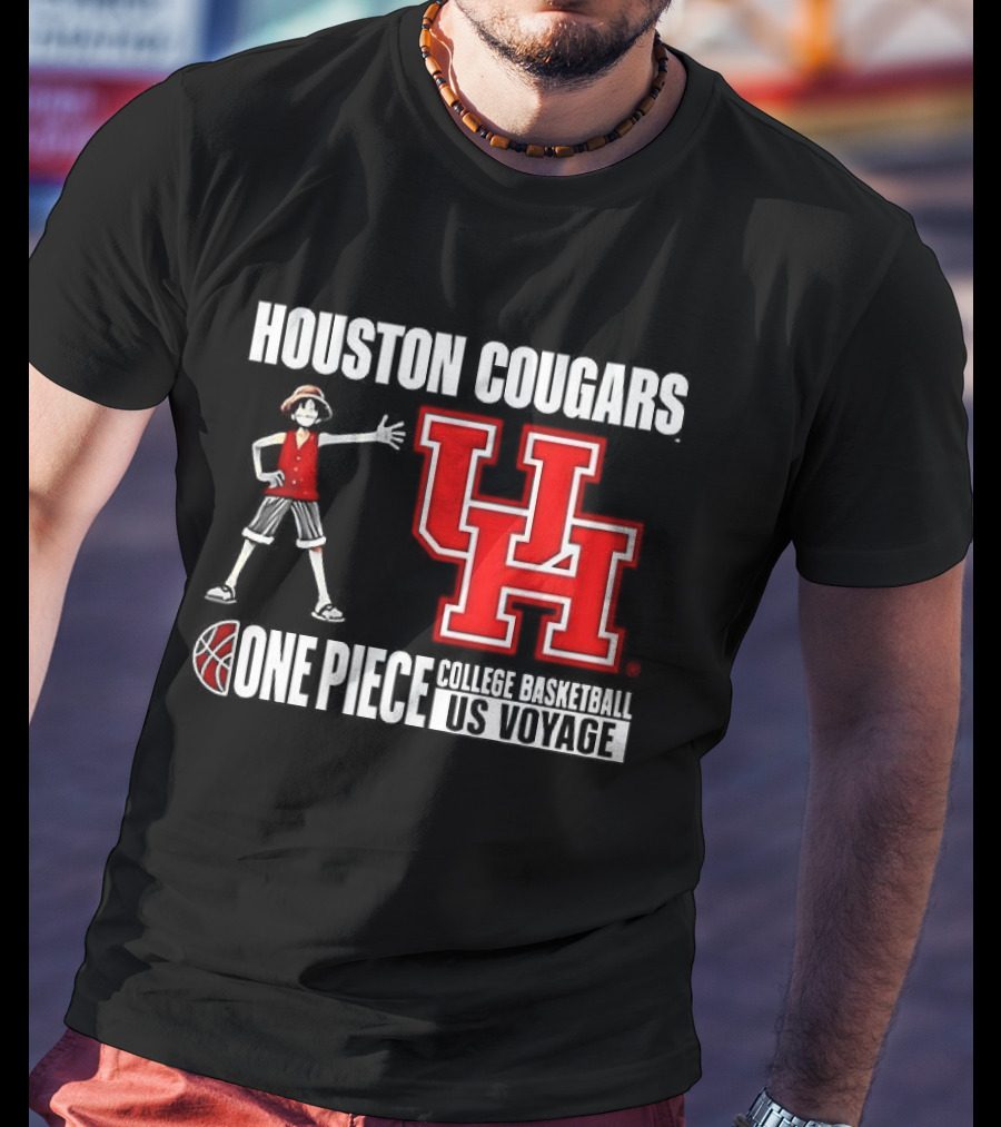 Houston Cougars UH One Piece College Basketball US Voyage T-Shirt