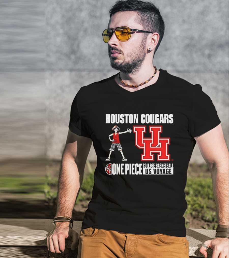 Houston Cougars UH One Piece College Basketball US Voyage T-Shirt