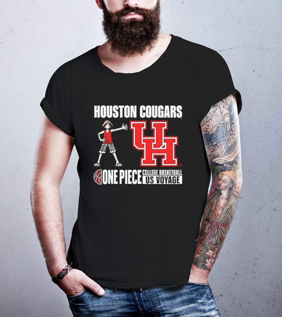 Houston Cougars UH One Piece College Basketball US Voyage T-Shirt