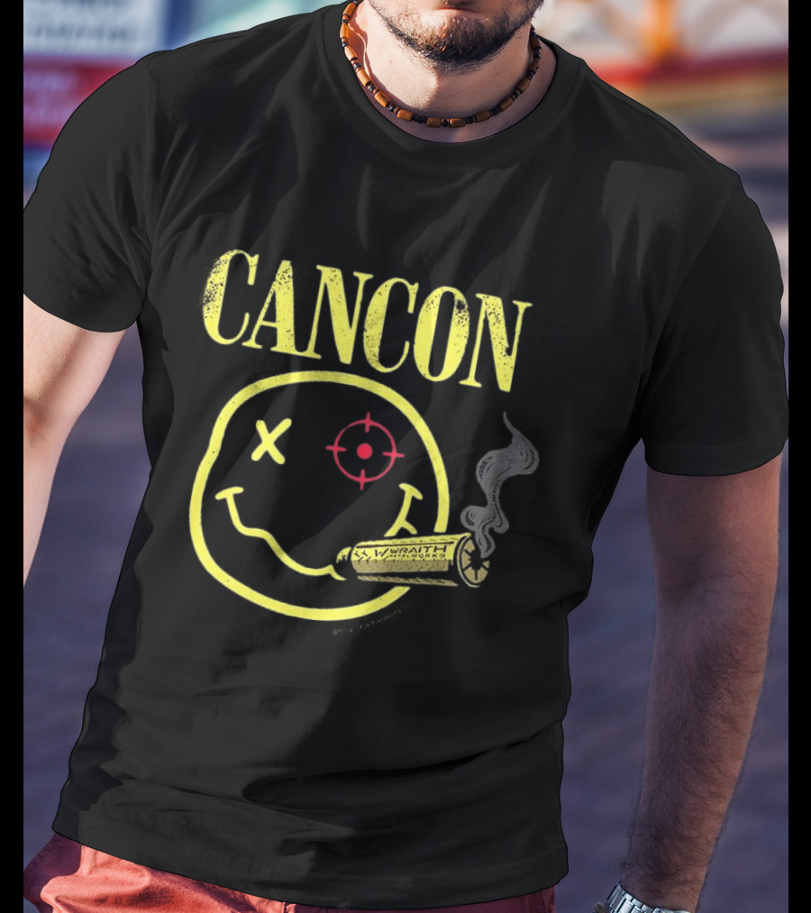 CANCON Smiley Wraithworks Target Smoking Round T-Shirt