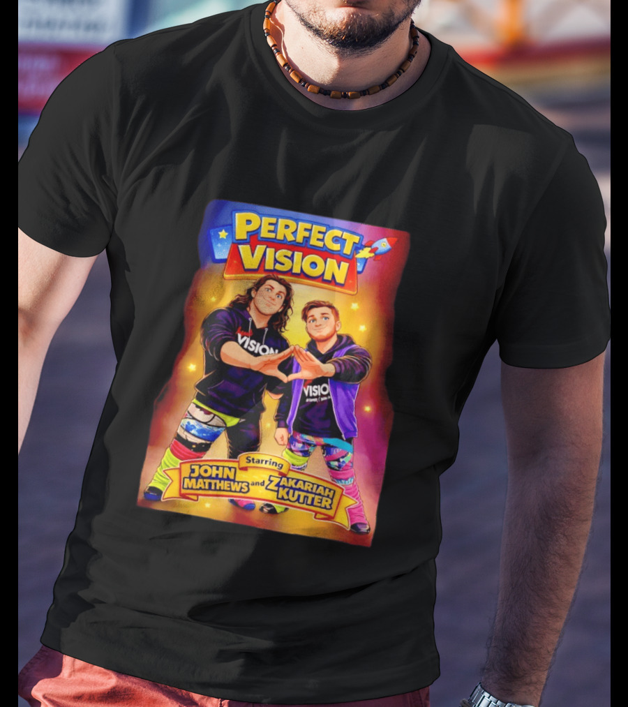Perfect Vision Starring John Matthews And Zakariah Kutter Rocket T-Shirt