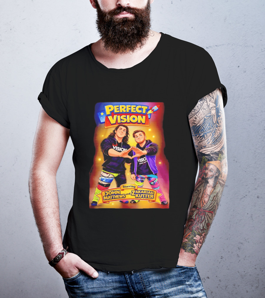 Perfect Vision Starring John Matthews And Zakariah Kutter Rocket T-Shirt