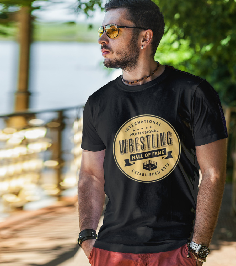 International Professional Wrestling Hall Of Fame Established 2019 Circle T-Shirt