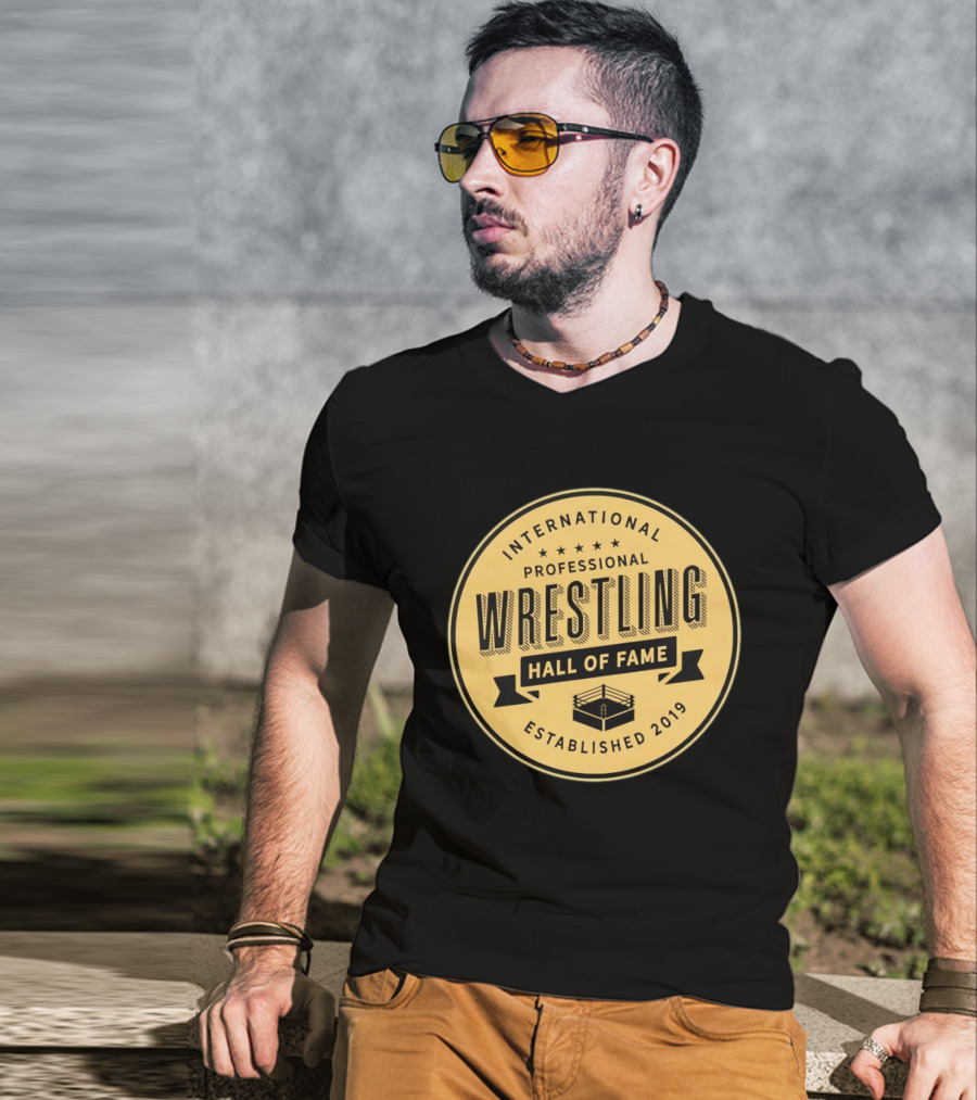 International Professional Wrestling Hall Of Fame Established 2019 Circle T-Shirt