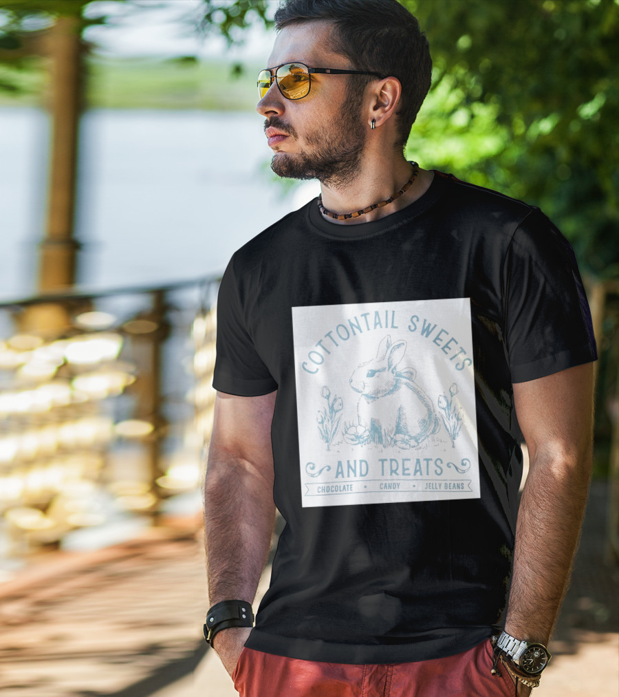 Cottontail Sweets And Treats Chocolate Candy Jelly Beans T-Shirt