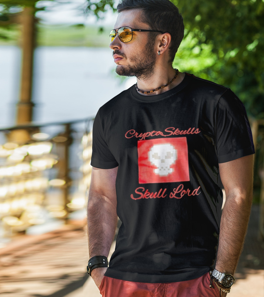 Crypto Skulls Skull Lord Pixel T-Shirt