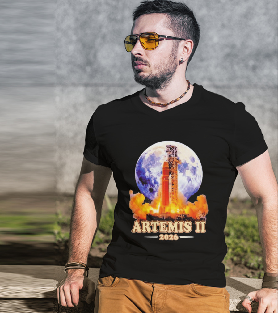 Artemis II Rocket Launch 2026 Moon Exploration T-Shirt