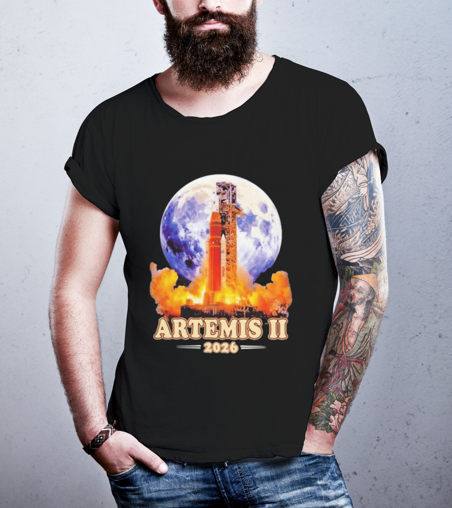 Artemis II Rocket Launch 2026 Moon Exploration T-Shirt