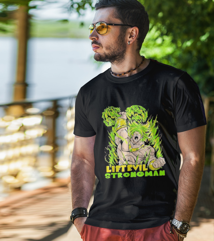 Dragon Ball Z Lift Evil Strongman Broly Power Lifting T-Shirt