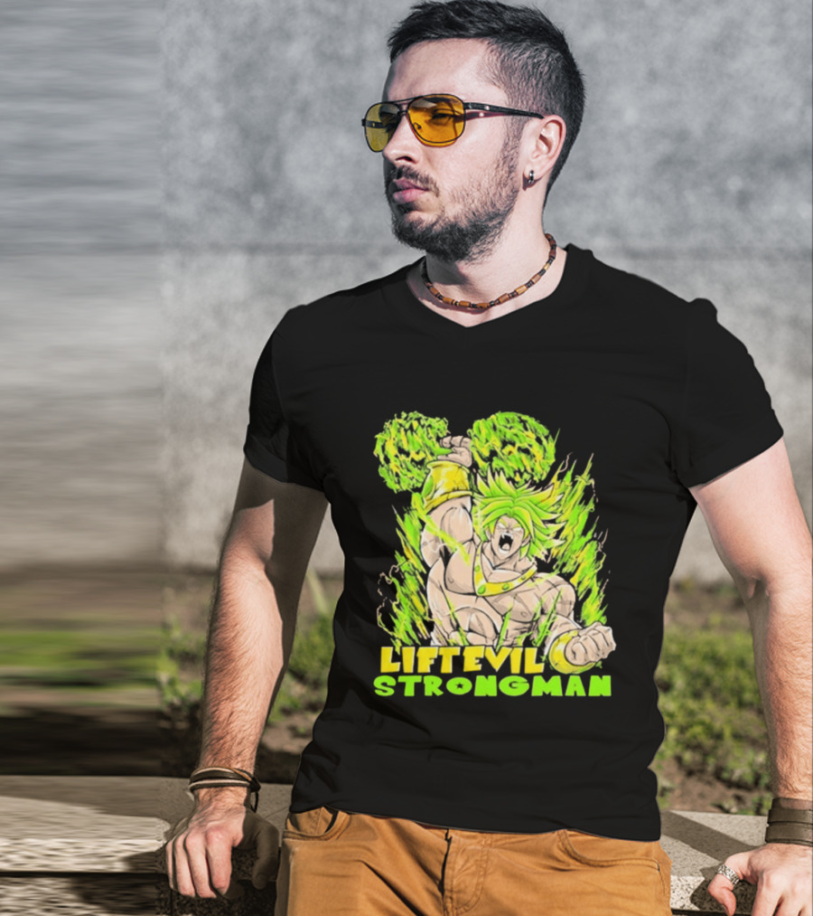 Dragon Ball Z Lift Evil Strongman Broly Power Lifting T-Shirt