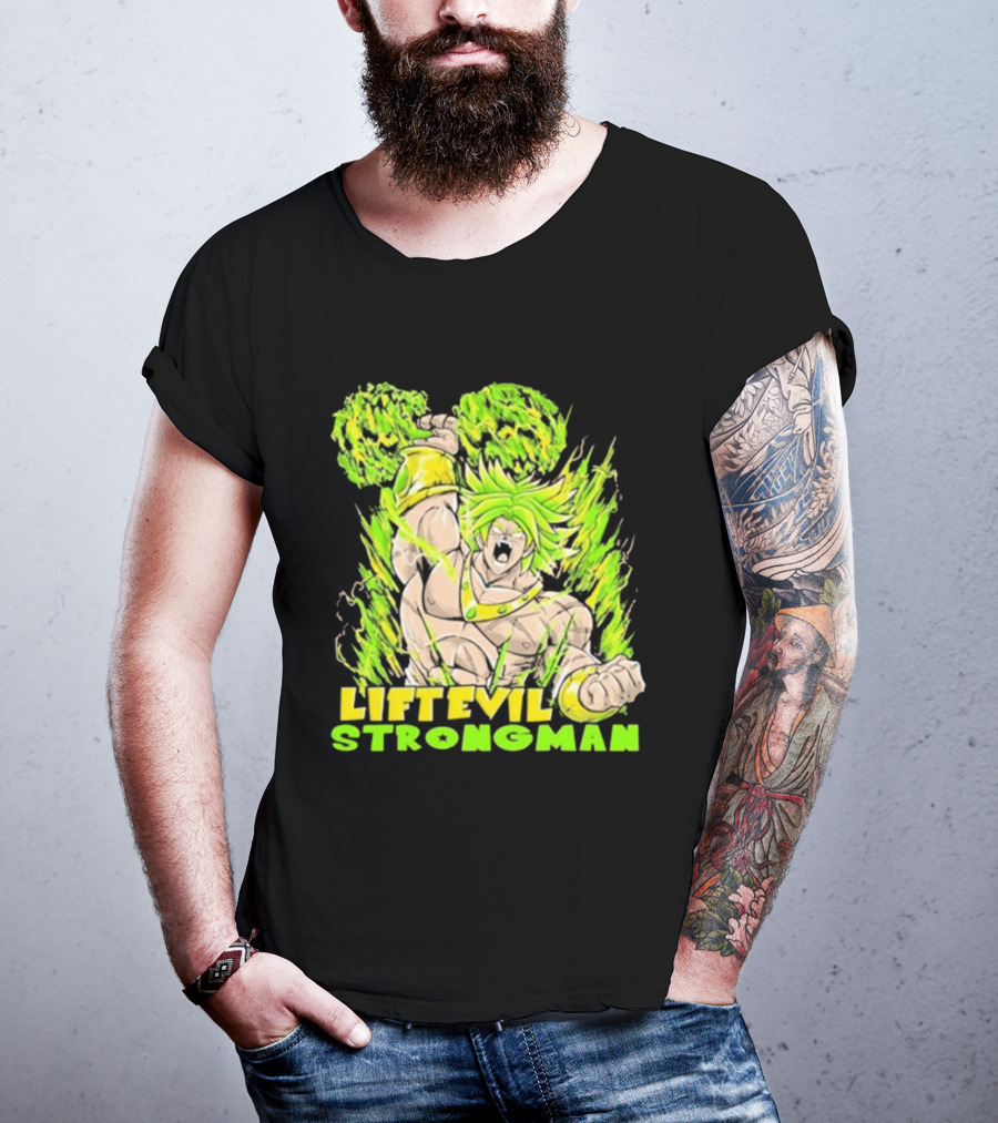 Dragon Ball Z Lift Evil Strongman Broly Power Lifting T-Shirt
