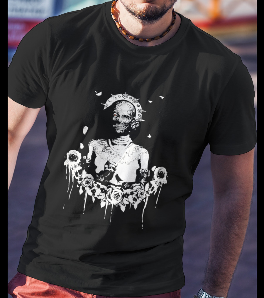 Liliya Skeleton Floral Halo T-Shirt