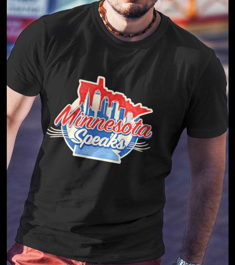 Minnesota Speaks City Skyline Map T-Shirt