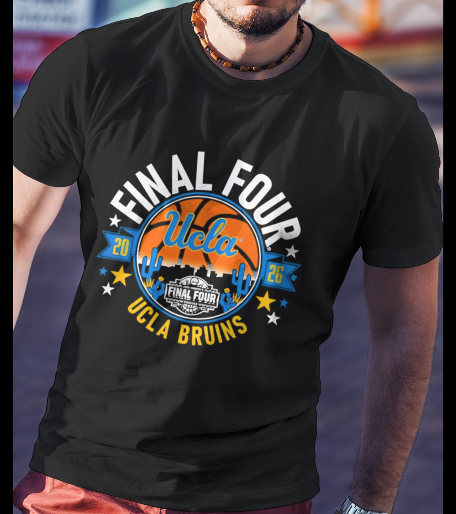 UCLA Bruins 2026 Final Four Basketball Cactus T-Shirt