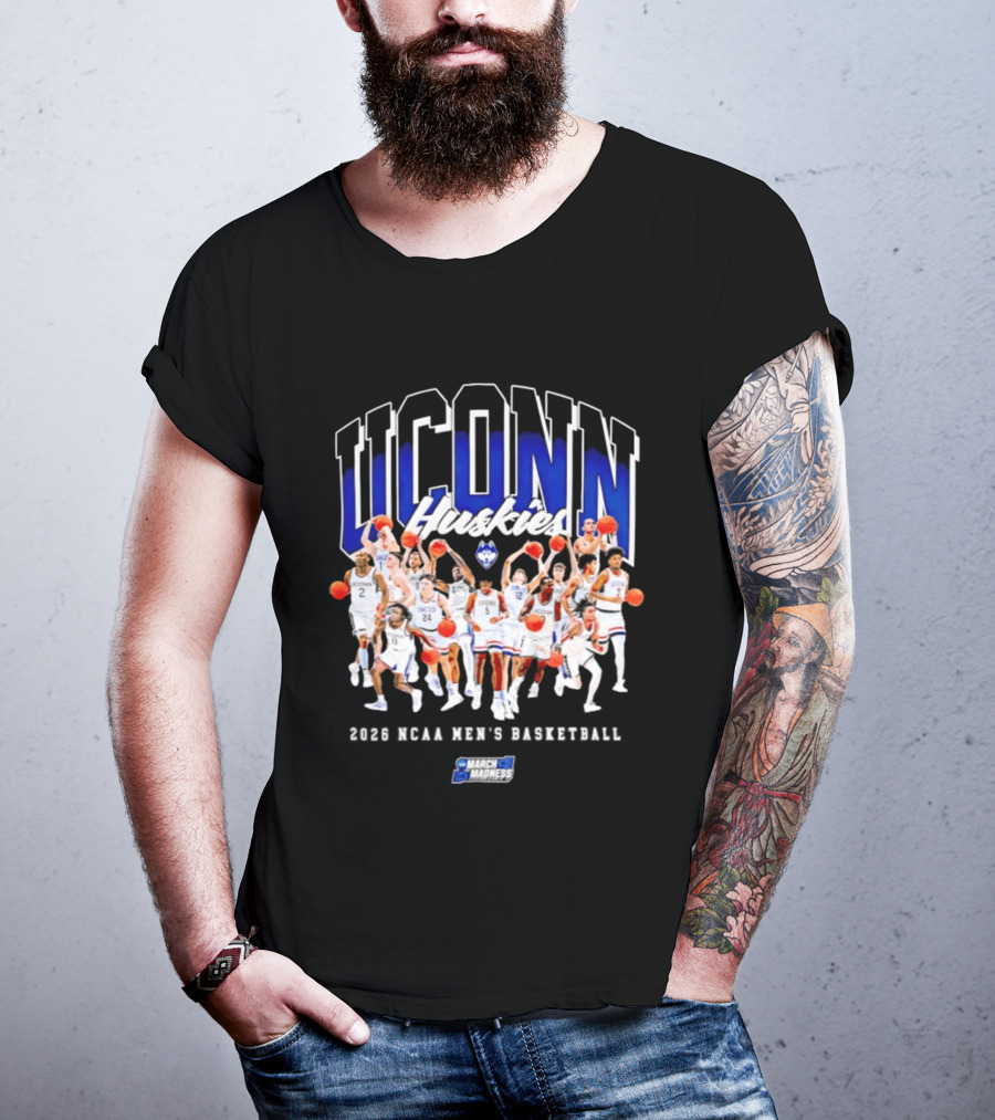 UConn Huskies 2026 NCAA Men's Basketball Team Champions Collage T-Shirt