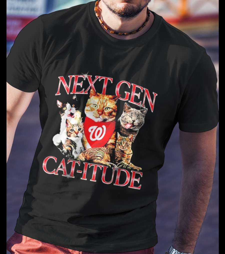 Washington Nationals Next Gen Cat Itude Caturday T-Shirt