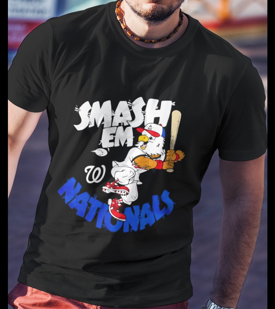 Washington Nationals Smash Em Screech Baseball T-Shirt