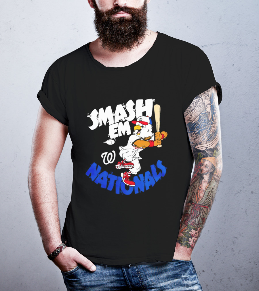 Washington Nationals Smash Em Screech Baseball T-Shirt