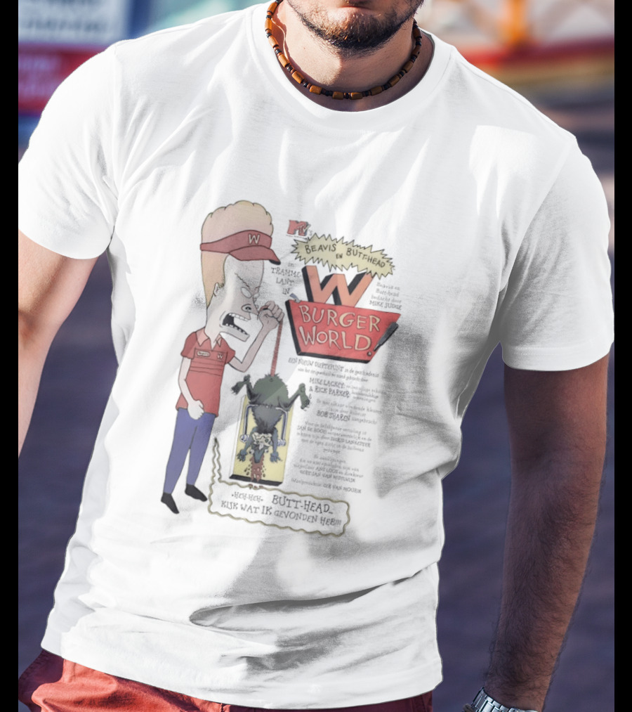 Beavis And Butt Head MTV Burger World Comedy Cartoon T-Shirt