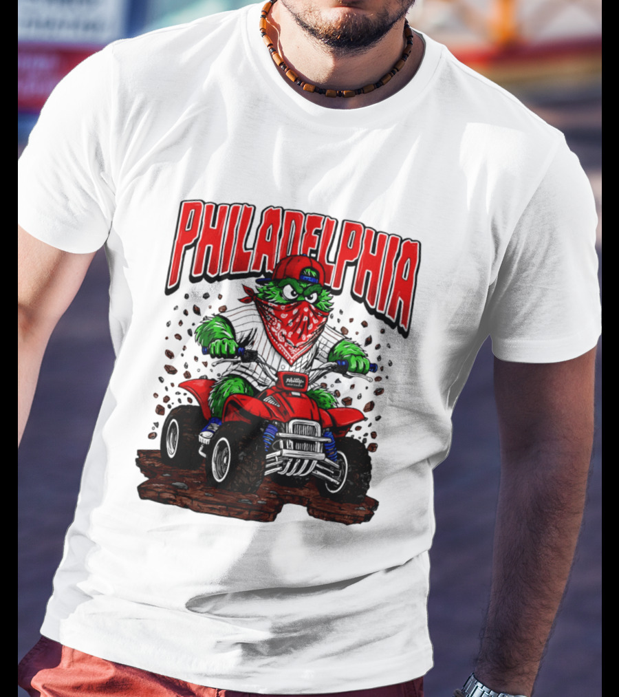 Philadelphia Phillies Born To Ride Phanatic ATV T-Shirt