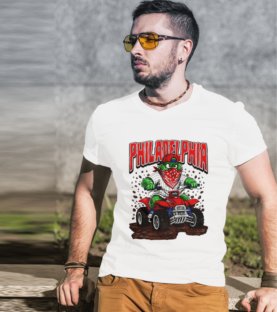 Philadelphia Phillies Born To Ride Phanatic ATV T-Shirt