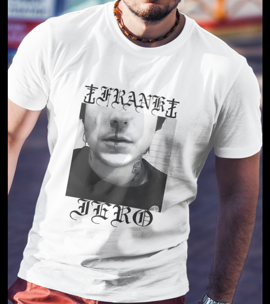 Frank Iero Nose Bleed Portrait Dark Gothic T-Shirt