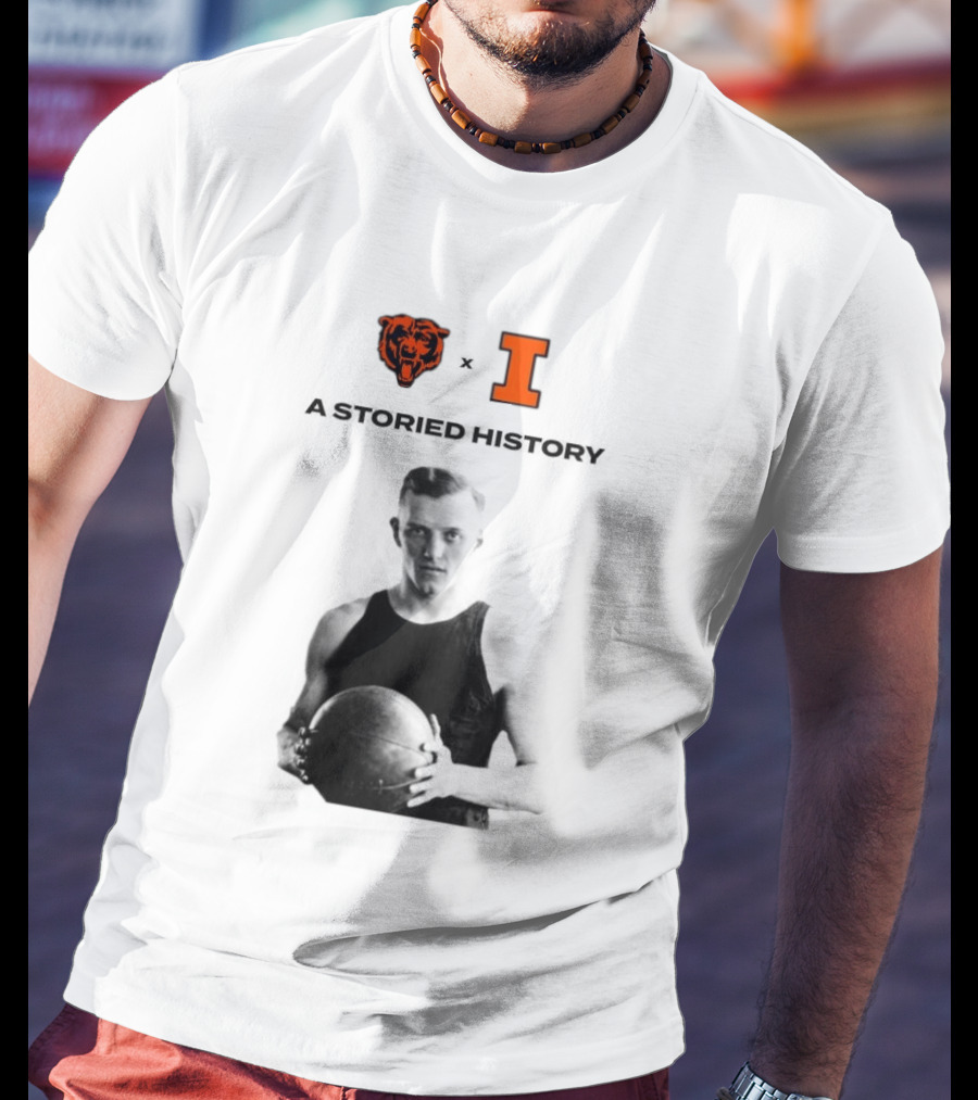 Chicago Bears Illinois Fighting Illini George Halas Storied History T-Shirt