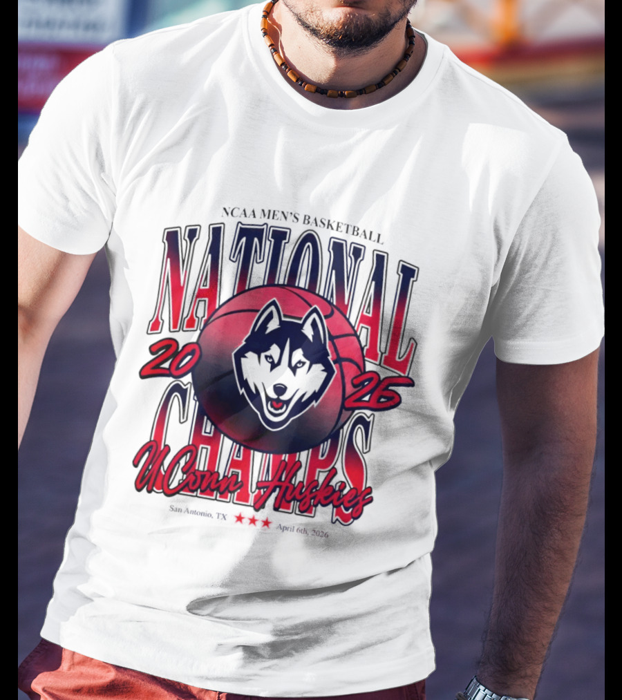 UConn Huskies NCAA Men's Basketball 2026 San Antonio National Champs T-Shirt