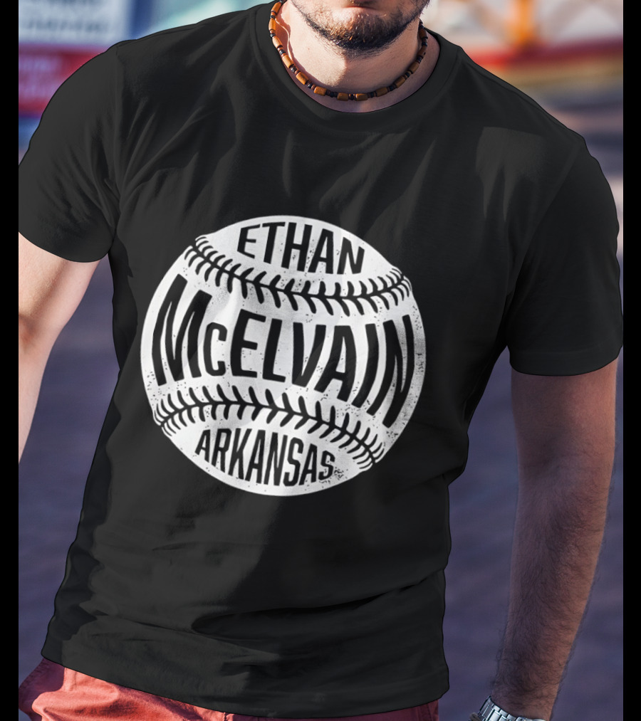 Arkansas Baseball Ethan McElvain T-Shirt