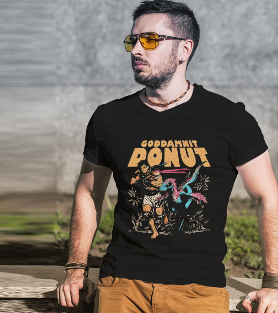 Goddamnit Donut Dinosaur Adventure T-Shirt