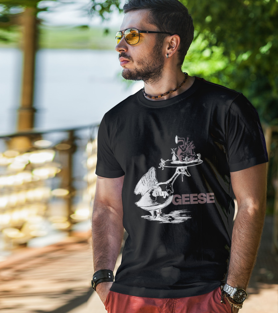 Geese Heart Platter Goose Head T-Shirt