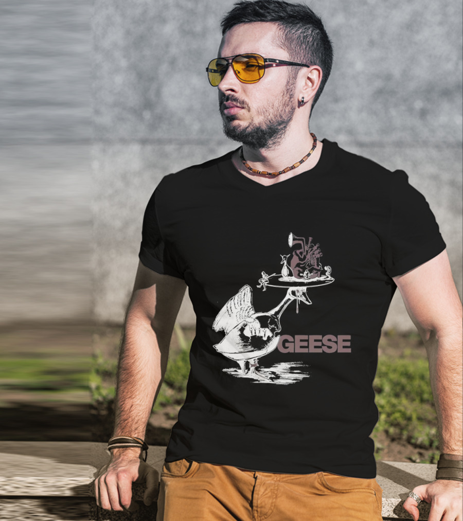 Geese Heart Platter Goose Head T-Shirt